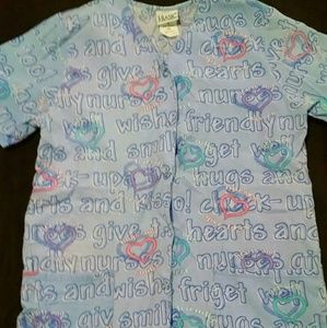 Womens Small Multi Scrub Top